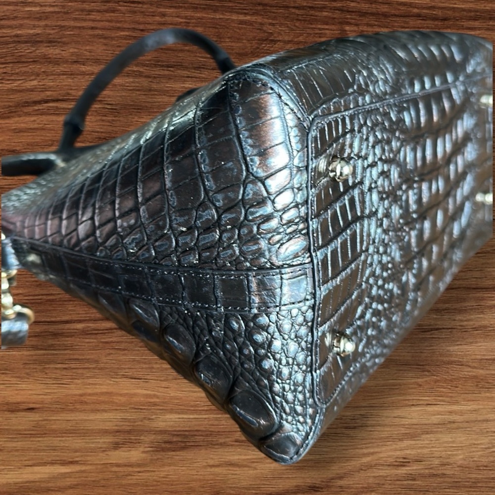 Brahmin Brown silver Crocodile Embossed womens Bag - Picture 7 of 9